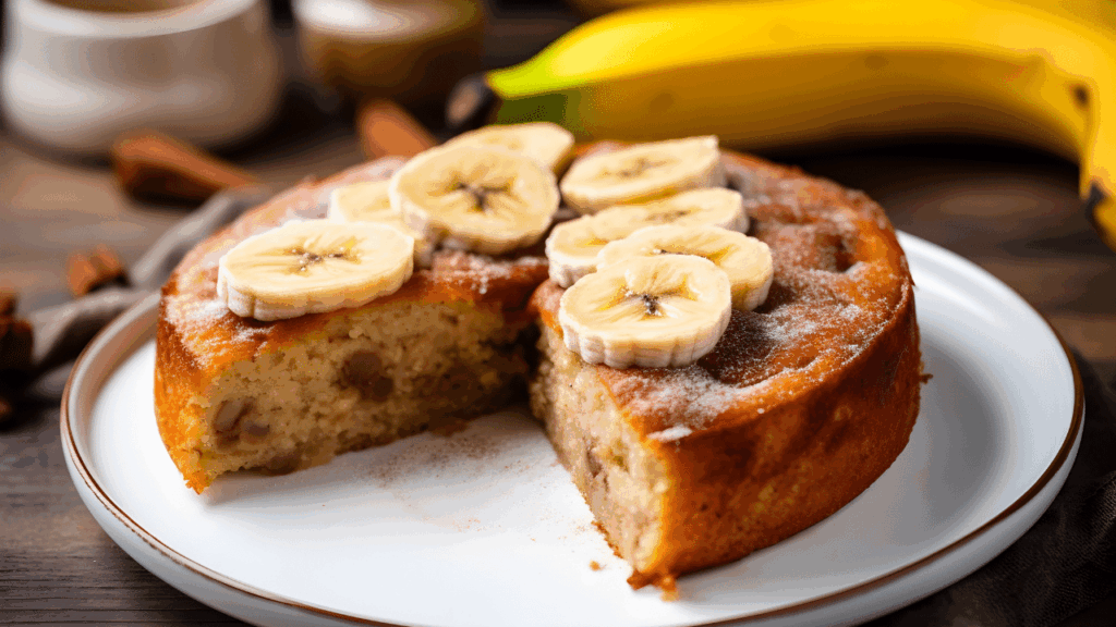 Bolo de banana caramelizada: receita simples, fofinha e irresistível